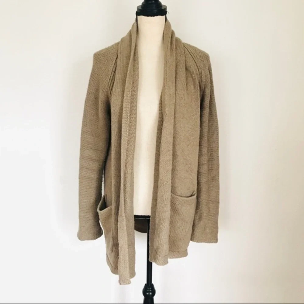 j crew shawl collar merino wool sweater coat size small
